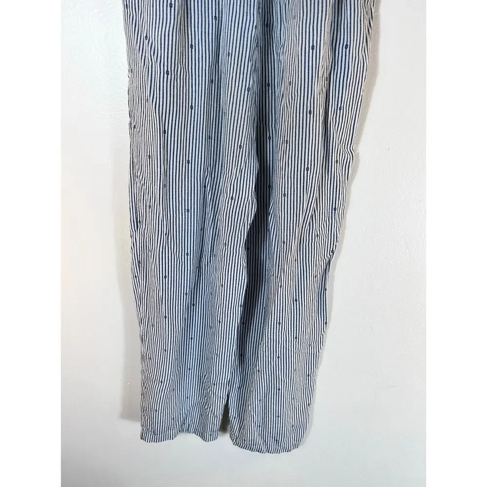 OLD NAVY Girl’s Striped Ruffle Cap Sleeve Jumpsuit / Size: S 6-7